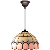 Deckenlampe an der Decke mit Tiffany -Lampenschirm -Durchmesser 30 cm New Yorker Serie enthält nicht die Glühbirne, die zusammengebaut werden soll von FIJALO