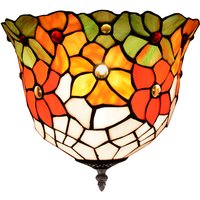 Deckenlampe an der Decke mit Tiffany -Lampenschirm -Durchmesser 30 cm Serie Diamant -Glühbirne nicht enthalten von FIJALO
