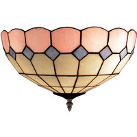Deckenlampe an der Decke mit Tiffany -Lampenschirm -Durchmesser 45 cm New Yorker Serie enthält nicht die zu versammeln von FIJALO