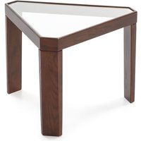 Fijalo - Beistelltisch 54X47X40 Glas/Holz Dunkelbraun von FIJALO