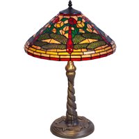 Formblatttischlampe mit Tiffany Shadow -Diberlaulendurchmesser 40 cm Kompaktserie enthält nicht die Bleibruhe der Leadnon -Baugruppe von FIJALO