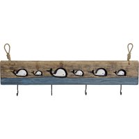 Holzholzholzholz Mette Mette 85x4x33 Holz Woods Metallmaterial Multicolor -Farbfamilie Kohle Brieftasche, Brüstungen und Toutdetails von DKD HOME DECOR