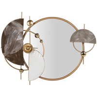 Metall Wanddeko Spiegel Braun Gold 94X8X70 cm Metall Wanddeko Spiegel Braun Gold 94X8X70 cm von FIJALO
