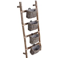 Natürliche Treppe mit Kubu-Grau-Pflanzgefäß 50 x 110 x 4 cm Natürliche Treppe mit Kubu-Grau-Pflanzgefäß 50 x 110 x 4 cm von FIJALO