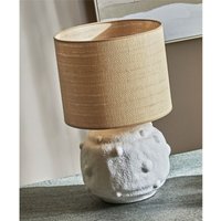 Selene Weiße Tischlampe, Rattan-Imitat, 48 cm, 30 cm breit x 48 cm hoch Selene Weiße Tischlampe, Rattan-Imitat, 48 cm, 30 cm breit x 48 cm hoch von FIJALO