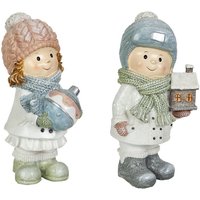 Set mit 2 Paarfiguren aus Kunstharz, 14 x 13 x 26 cm Set mit 2 Paarfiguren aus Kunstharz, 14 x 13 x 26 cm von FIJALO
