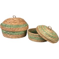 Set 2 Reddas-Boxen. Grüne Naturfasern 34x34x14cm Set 2 Reddas-Boxen. Grüne Naturfasern 34x34x14cm von FIJALO