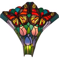 Tiffany -Wandlampe mit Armdurchmesser 20 cm Hexa -Glühbirnen -Serie nicht inklusive Montage erforderlich oder von FIJALO