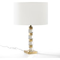 Tischlampe 12X12X42 Acryl/Goldenes Metall ohne Lampenschirm von FIJALO