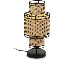 Tischlampe 21x21x45 Black Metall / Natural Rattan Lighting / Tischlampen für alle Stile, um dem Haus eine Note zu verleihen von FIJALO