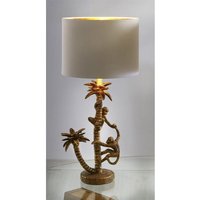 Tischlampe aus Kunstharz „Jungle“ in Gold, 58 cm, 28 T x 58 cm Tischlampe aus Kunstharz „Jungle“ in Gold, 58 cm, 28 T x 58 cm von FIJALO