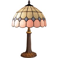 Tischlampe in Form eines Klee mit Tiffany -Lampenschirm -Durchmesser 20 cm New Yorker Serie enthält nicht die Ansammlungslampe, die erforderlich ist von FIJALO