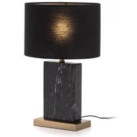 Tischlampe ohne Schirm 20X10X34 Schwarzer Marmor/Goldenes Metall von FIJALO