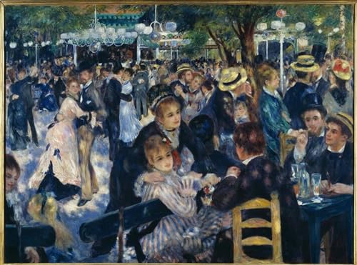 FIKAGXQGT Ölgemälde Wandbilder Wandkunst Bild Druck Leinwand Malerei Poster Die mühle aus der galette von pierre auguste renoir Modern Wandbilder für Wanddekoration 60x90cm von FIKAGXQGT