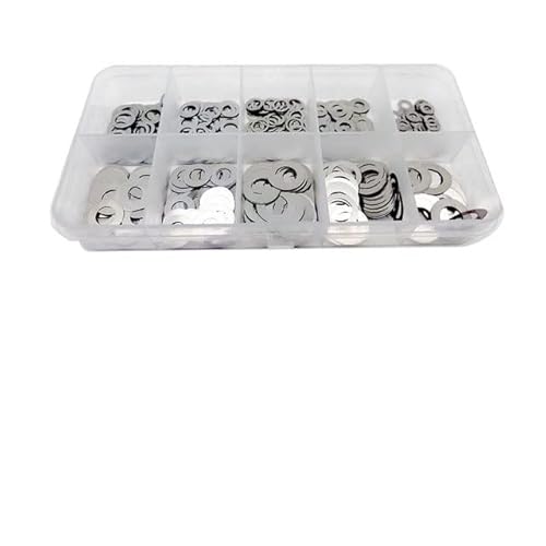 250 Stück DIN988 M2 M3 M4 M5 M6 M7 M8 304 Edelstahl Ultradünne Unterlegscheiben Set Einstellscheibe Flachdichtung Sortiment Kit Box-Set D 0,1 mm 250 Stück DIN988 M2 M3 M4 M5 M6 M7 M8 304 Edelstahl Ultradünne Unterlegscheiben Set Einstellscheibe Flachdichtung Sortiment Kit Box-Set D 0,1 mm von FIKROO
