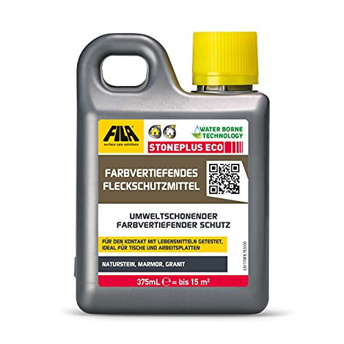 FILA Surface Care Solutions, STONEPLUS ECO, Wasser- und ölabweisendes Schutzmittel mit farbtonvertiefender Wirkung, 375ml von FILA Surface Care Solutions