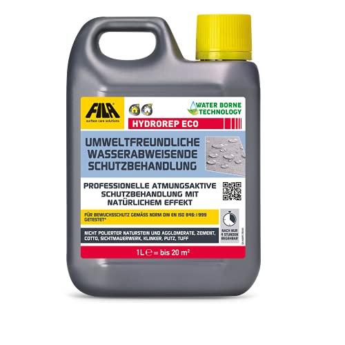 FILA Surface Care Solutions, HYDROREP ECO, Umweltverträgliches Wasserabweisendes Schutzmittel, das mit Natürlicher Optik, 1L von FILA Surface Care Solutions