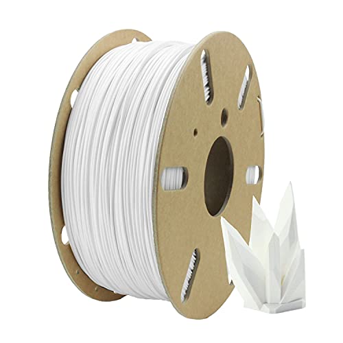 FILAMENTIVE PLA - White/Weiß - 1.75mm 3D Drucker Filament, Recyceltes Material + Spule aus 100% recycelbarem Karton - Ermöglicht Nachhaltiges Drucken (1KG) RPLA-WH1-175 von FILAMENTIVE