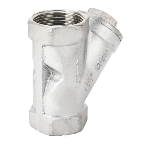FILFEEL 2 in 1 Sieb, Filtersystemanschluss Wasserfilter für 3/4 Rohr 304 Weniger Stahlfilterventilrohr -Anpassung Y -Typ Sieb 1‑/4 Zoll DN32 Gewinde für Wasserölgas von FILFEEL