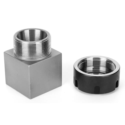 FILFEEL Collet Chuck, ER32 Collet Block und Hex Workstück Holder, ER-32-Collet-Block, für CNC-Drehmaschinen-Gravur-Schneidmaschine (Viereck) von FILFEEL