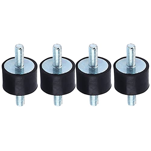 FILFEEL Gummisisolatorhalterungen, Gummihalterungen Schwingungsdämmerung Vibrationsisolatorhalterung Luftkompressorpumpe Anti -Vibration Gummihalterdämpfer M4 für Luftkompressoren Garage von FILFEEL