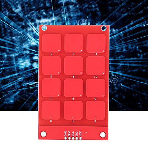FILFEEL Kapazitive Touch-Tastatur MPR121, 3,3 V Ausgangsspannung, 12-Tasten-Tastatur mit I2C-Ausgang, Ersatz für Herkömmliche Tastatur, Hohe Stabilität, 4 Befestigungslöcher für von FILFEEL
