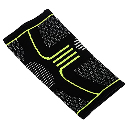 FILFEEL Kniebandage, atmungsaktiv Weben Sleeve Unterstützung für Running Klettern Nylon Kniebandage Pad(M-Schwarz Grün) von FILFEEL