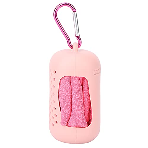 FILFEEL Kühlhandtuch, Tragbares Kühlhandtuch für Den Nacken, Weiches Atmungsaktives Mikrofasertuch, Multifunktionales Sportzubehör, 80 X 30 cm(Rosa) von FILFEEL