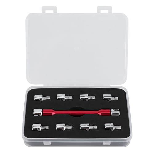 FILFEEL Spoke Wrench, Motorcycle Speichenschlüssel Gesprochen Drehmomentschlüssel Drehmomentschlüssel mit Austauschbaren Spitzen für Größen von 5,0 Bis 6,8 (C (rot)) von FILFEEL