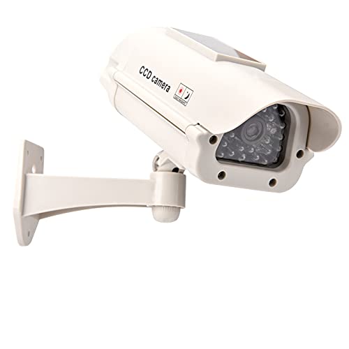 Gefälschte Überwachungskamera Solarbetriebene Dummy-Kamera mit rot Blinkender LED-Licht simulierte Überwachungskamera für den Innen- und Außenbereich von FILFEEL
