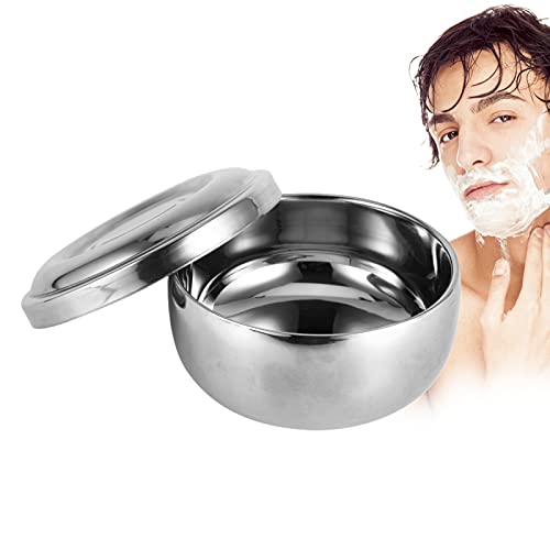 Rasierschale Mit Deckel, Männer Nassrasur Seife Becher Schüssel Silber Metall Gesichtspflege Gesundheitswesen Rasur Werkzeug von FILFEEL