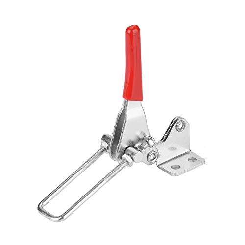 Schnellspanner mit Schnellverschluss, 300 Lbs Haltekapazität für Bleche oder Leiterplatten mit Vertikaler Kniehebelklemme, Rote Horizontale Klemme (GH-40324) von FILFEEL