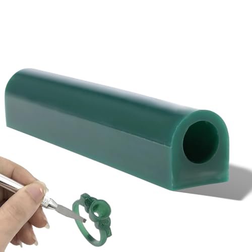 Wachsröhre für die Herstellung von Schmuck Heimwerkerringen, Wachsring Tube Green Wax Tube Flache Seite Schmuckring Herstellung Gravur Werkzeug Zubehör (T200) von FILFEEL