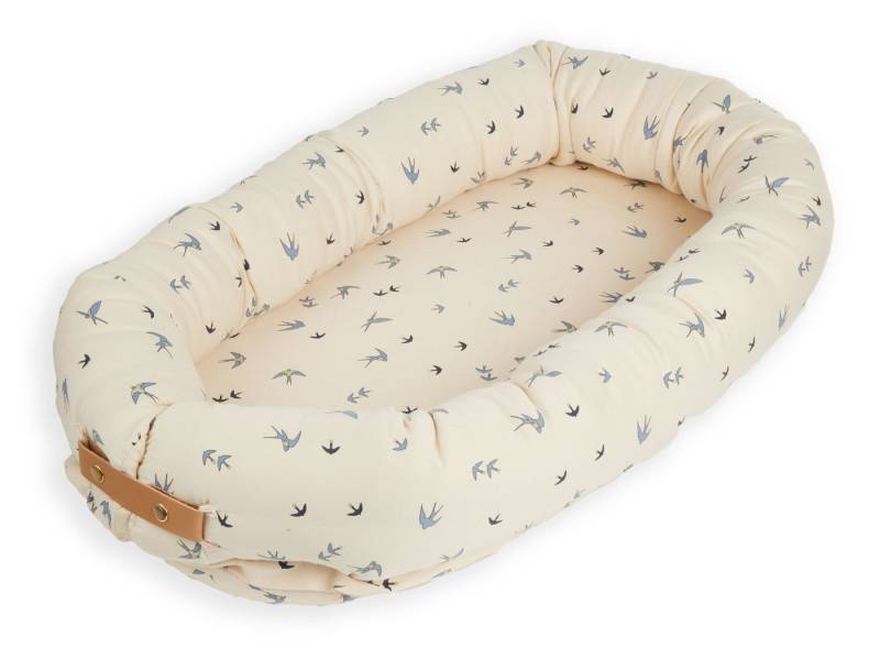 FILIBABBA Babybett Dancing Swallow Rosa, Bio-Baumwolle, Das innovative 2-in-1-Design von FILIBABBA