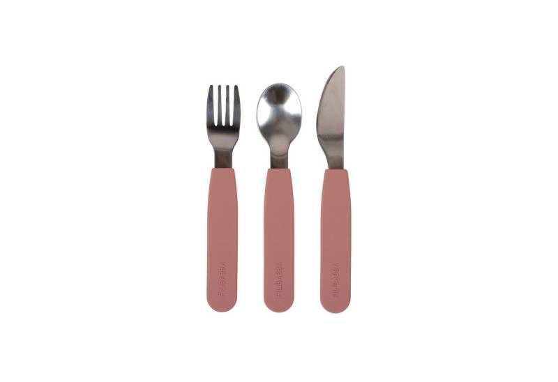 FILIBABBA Kinderbesteck Filibabba Silikonbesteckset - Rose von FILIBABBA