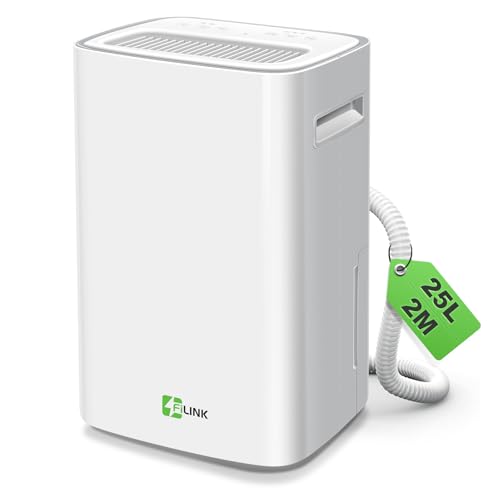 Luftentfeuchter Elektrisch 25L,Luftentfeuchter für Zuhause,Raumentfeuchter mit Feuchtigkeitssensor,Dehumidifier Gegen Feuchtigkeit,Schimmel,Luftreinigung Luftentfeuchter für Wohnung,Badezimmer,Keller von FILINK