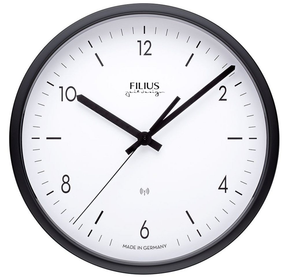 FILIUS zeitdesign Funkwanduhr FILIUS Funk Wanduhr 0302-7 schwarz D. 30 cm UTS-Werk Aluminium-Gehäuse FILIUS zeitdesign Funkwanduhr FILIUS Funk Wanduhr 0302-7 schwarz D. 30 cm UTS-Werk Aluminium-Gehäuse von FILIUS zeitdesign