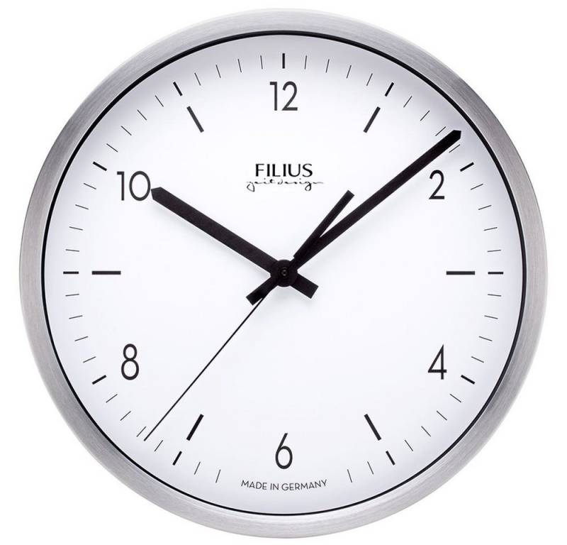 FILIUS zeitdesign Wanduhr FILIUS Wanduhr 0102-19 silber D. 30 cm UTS-Werk Aluminium-Gehäuse FILIUS zeitdesign Wanduhr FILIUS Wanduhr 0102-19 silber D. 30 cm UTS-Werk Aluminium-Gehäuse von FILIUS zeitdesign