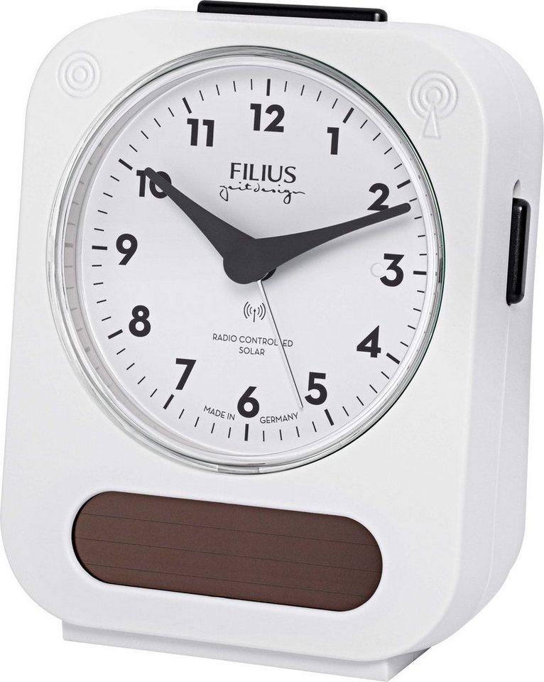 FILIUS zeitdesign Funkwecker 0543-0 Wecker, Beleuchtung, Solar, Made in Germany,Schlafzimmer, Geschenkidee von FILIUS zeitdesign