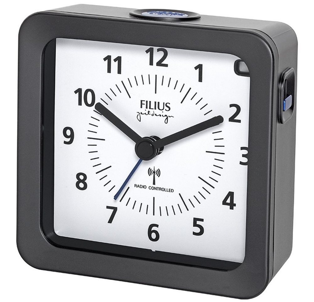 FILIUS zeitdesign Funkwecker FILIUS Funk Wecker 0523-17 schwarz / weiß Hintergrundbeleuchtung blau von FILIUS zeitdesign