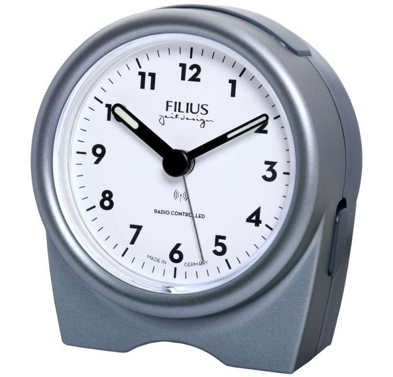 FILIUS zeitdesign Funkwecker FILIUS Funk Wecker 0542-14 grau Snooze geräuscharm Beleuchtung von FILIUS zeitdesign