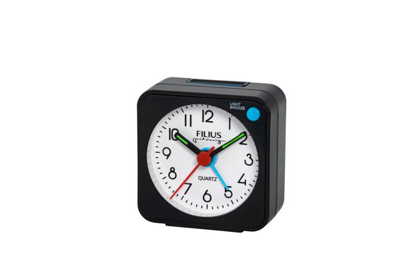 FILIUS zeitdesign Quarzwecker Wecker, Reisewecker, Schlafzimmer, Leuchtzeiger,schleichende Sekunde von FILIUS zeitdesign