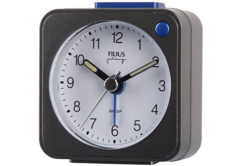 FILIUS zeitdesign Quarzwecker Reisewecker, Schlafzimmer, Snooze, Beleuchtung, schleichende Sekunde von FILIUS zeitdesign
