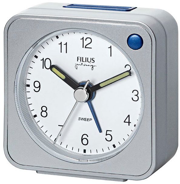 FILIUS zeitdesign Quarzwecker Reisewecker, Schlafzimmer, Snooze, Beleuchtung, schleichende Sekunde von FILIUS zeitdesign
