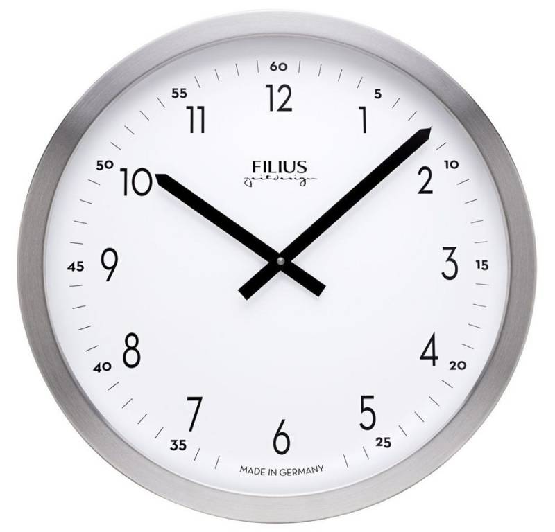 FILIUS zeitdesign Wanduhr FILIUS Wanduhr 0103-19 silber D. 40 cm UTS-Werk Aluminium-Gehäuse von FILIUS zeitdesign