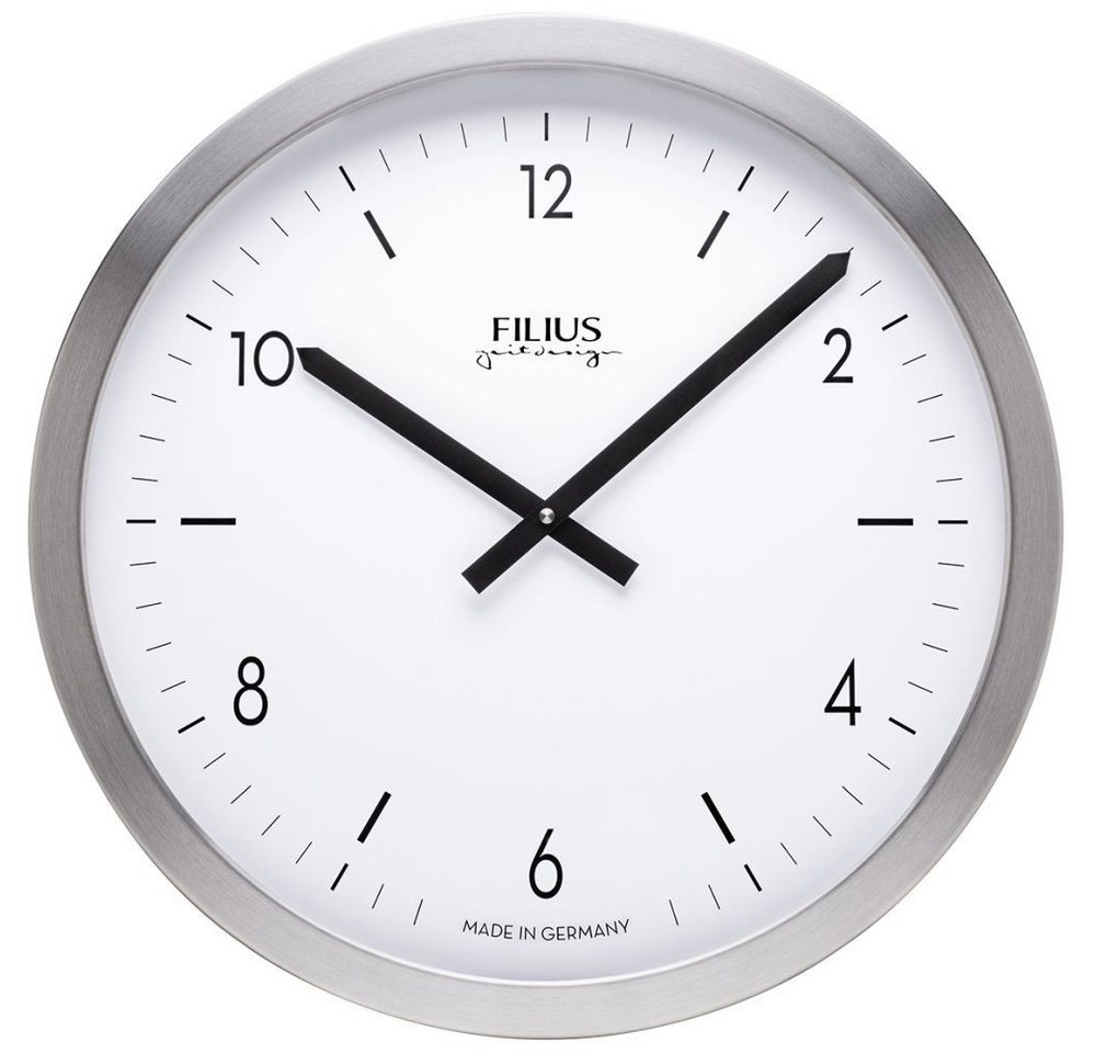 FILIUS zeitdesign Wanduhr FILIUS Wanduhr 0104-19 silber D. 40 cm UTS-Werk Aluminium-Gehäuse FILIUS zeitdesign Wanduhr FILIUS Wanduhr 0104-19 silber D. 40 cm UTS-Werk Aluminium-Gehäuse von FILIUS zeitdesign
