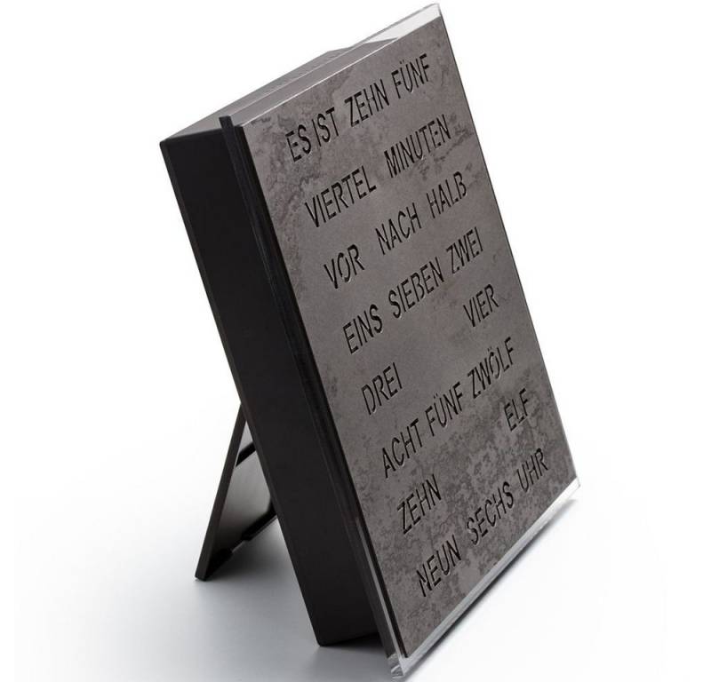 FILIUS zeitdesign Wanduhr FILIUS Wort Tischuhr 0400-4 mit LED Ziffern anthrazit 20x20cm 220 Volt von FILIUS zeitdesign