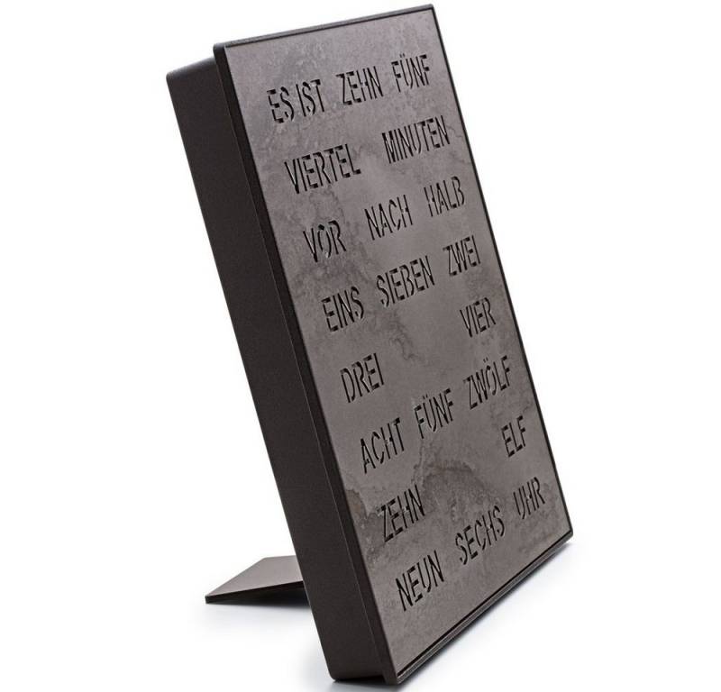 FILIUS zeitdesign Wanduhr FILIUS Wort Tischuhr Wanduhr 0401-4 mit LED Ziffern anthrazit 28x28 cm von FILIUS zeitdesign