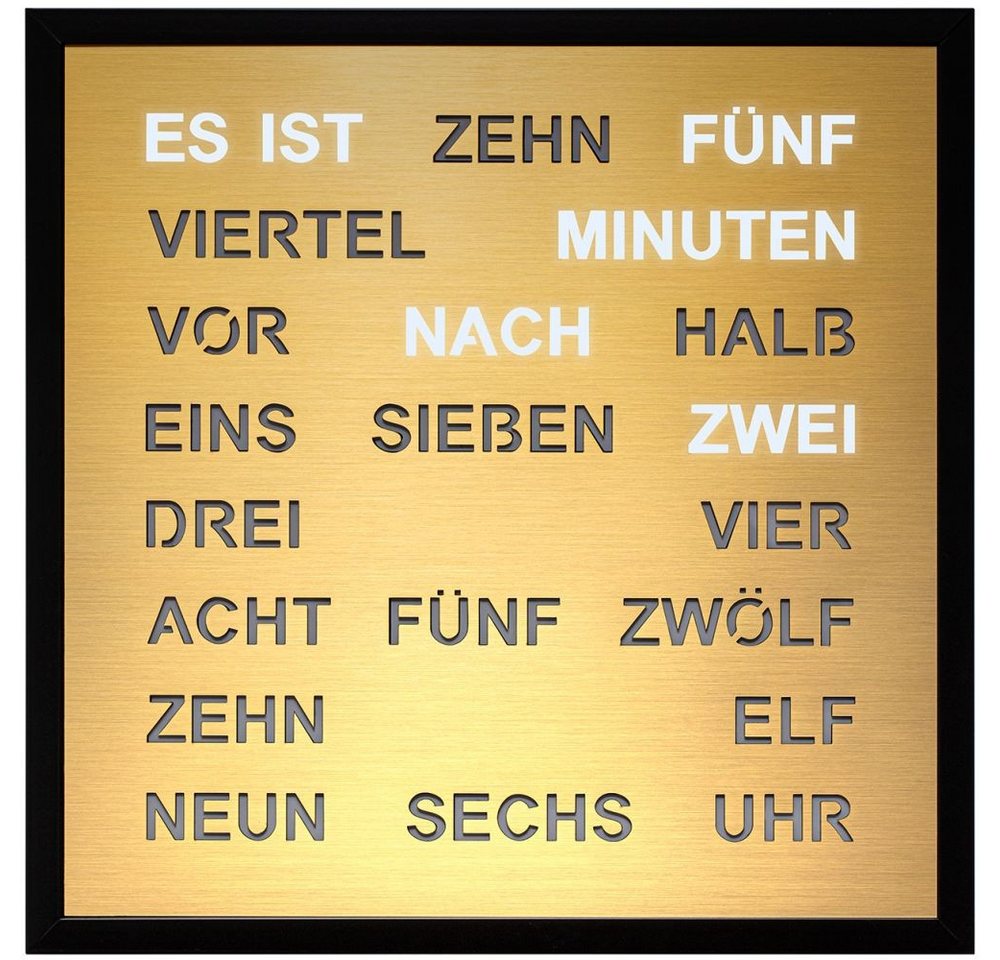 FILIUS zeitdesign Wanduhr FILIUS Wort Wanduhr 0402-9 mit LED Ziffern gold 40 x 40 cm 220 Volt FILIUS zeitdesign Wanduhr FILIUS Wort Wanduhr 0402-9 mit LED Ziffern gold 40 x 40 cm 220 Volt von FILIUS zeitdesign