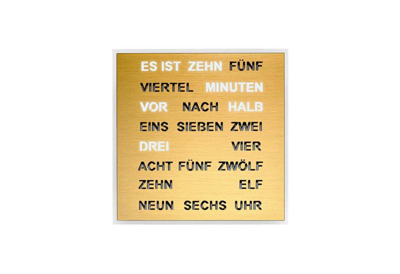 FILIUS zeitdesign Wanduhr Wortuhr als Tisch- Wanduhr Serie 0400 20x20x 4 cm Made in Germany von FILIUS zeitdesign